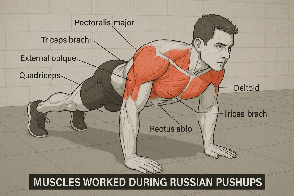 Muscles Worked During Russian Pushups Muscles Worked During Russian Pushups